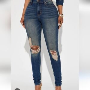 Express Leggins Midrise Skinny Jeans Distressed Size 10 Blue